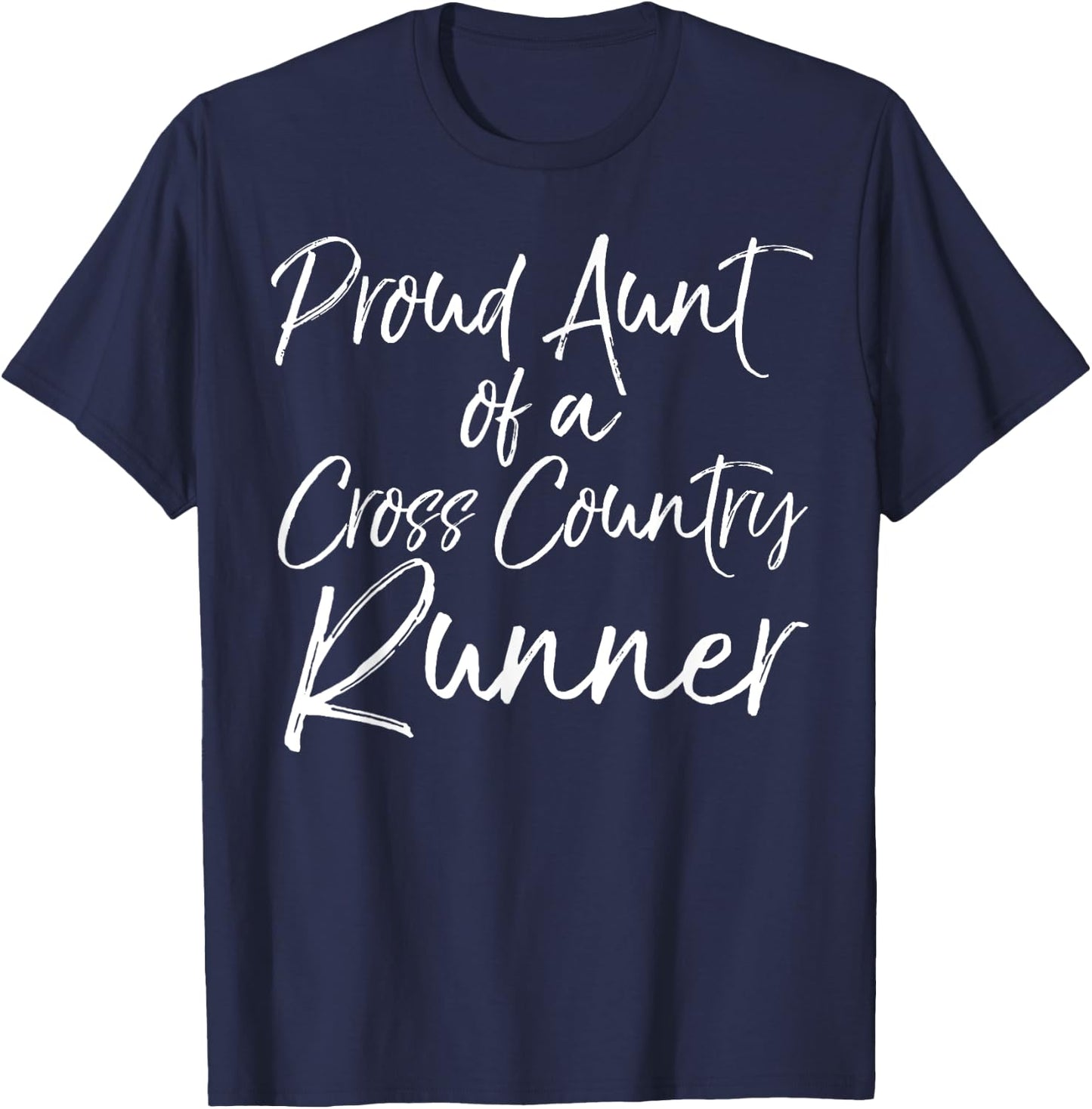 Cross Country Aunt Gift Proud Aunt of a Cross Country Runner T-Shirt - T-Shirt | Navy