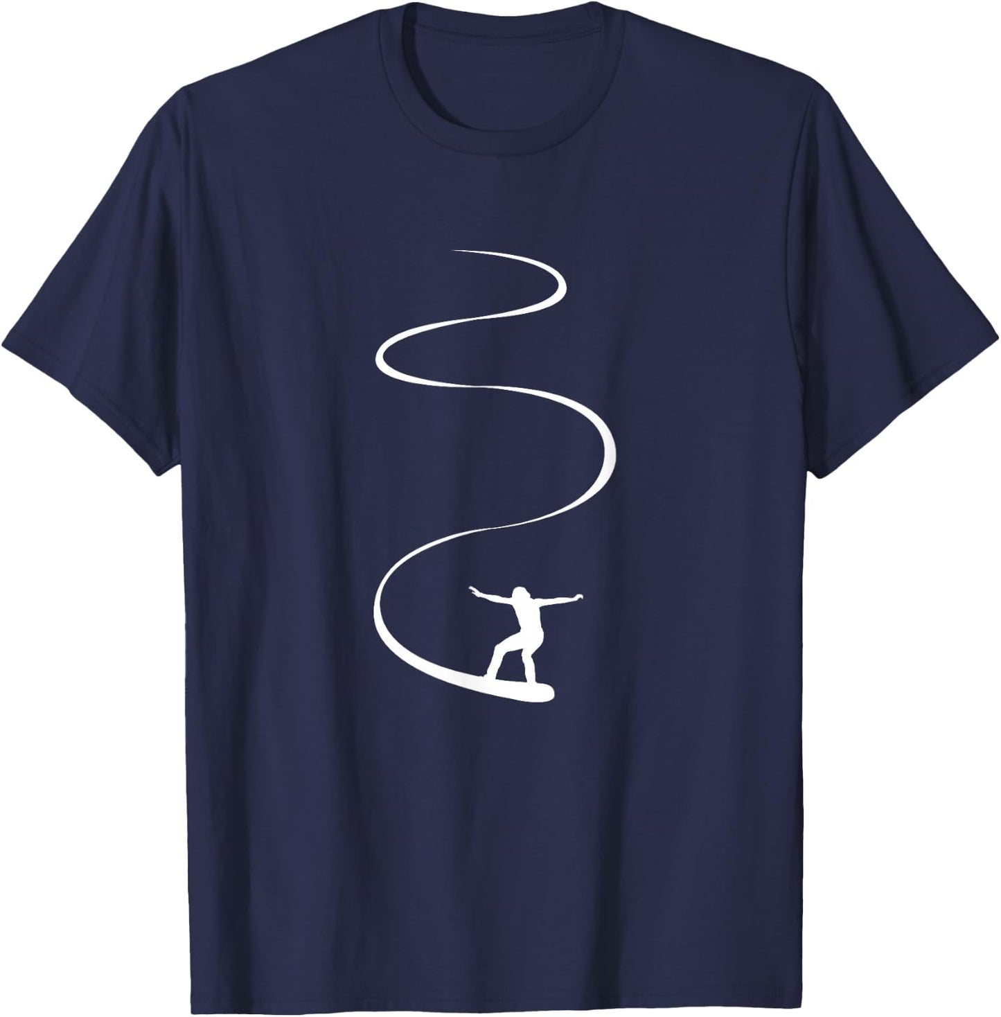 Ride Line Snowboarder Snowboard Ski | Man Woman Kids T-Shirt - T-Shirt | Navy