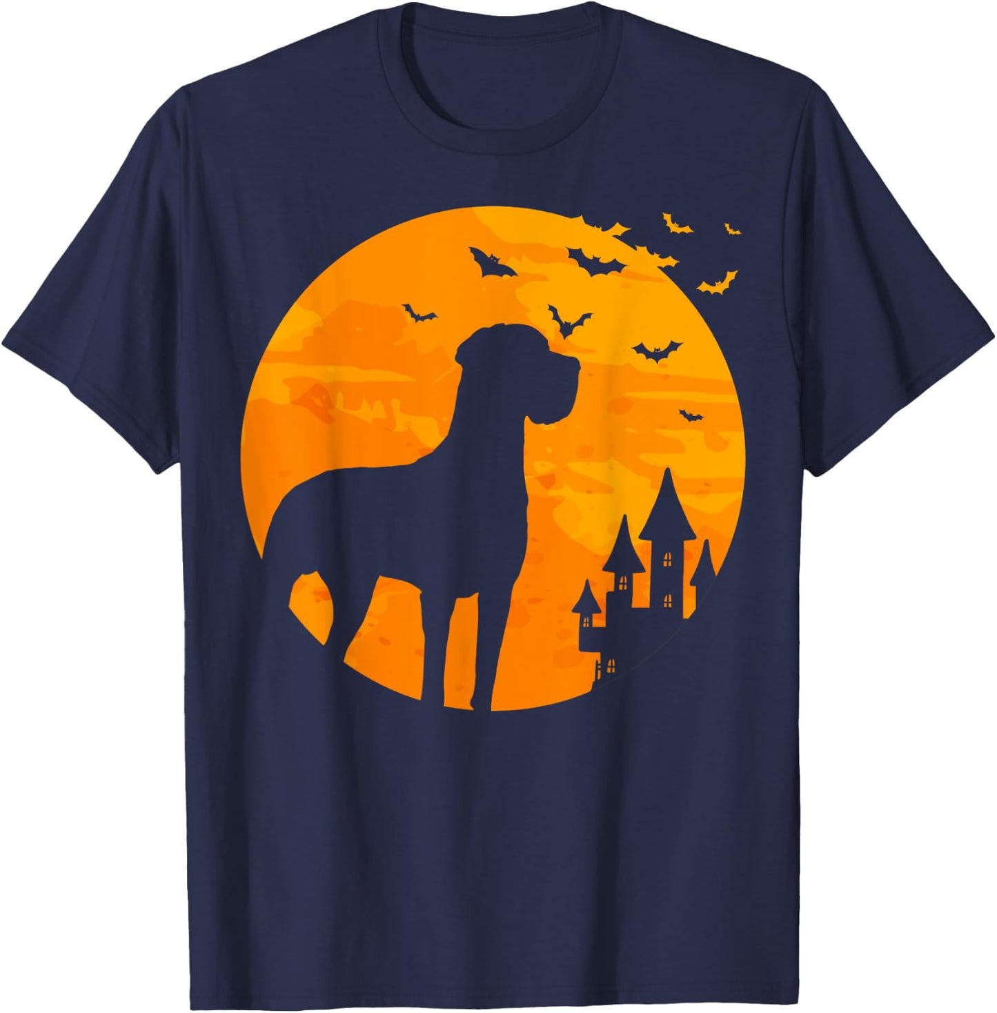 Great Dane Scary Halloween T Shirt T-Shirt - T-Shirt | Navy