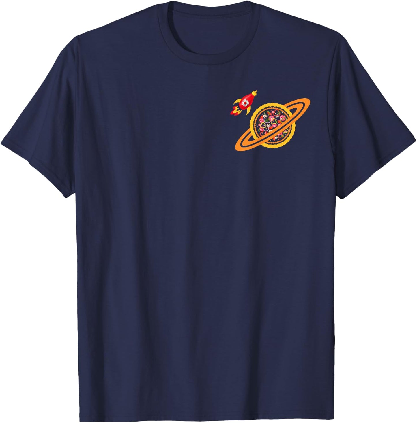 Pizza Planet with Ketchup Rocket T-Shirt - T-Shirt | Navy