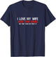 Comic book lover gifts - I Love My Wife More Than Comics T-Shirt - T-Shirt | Navy