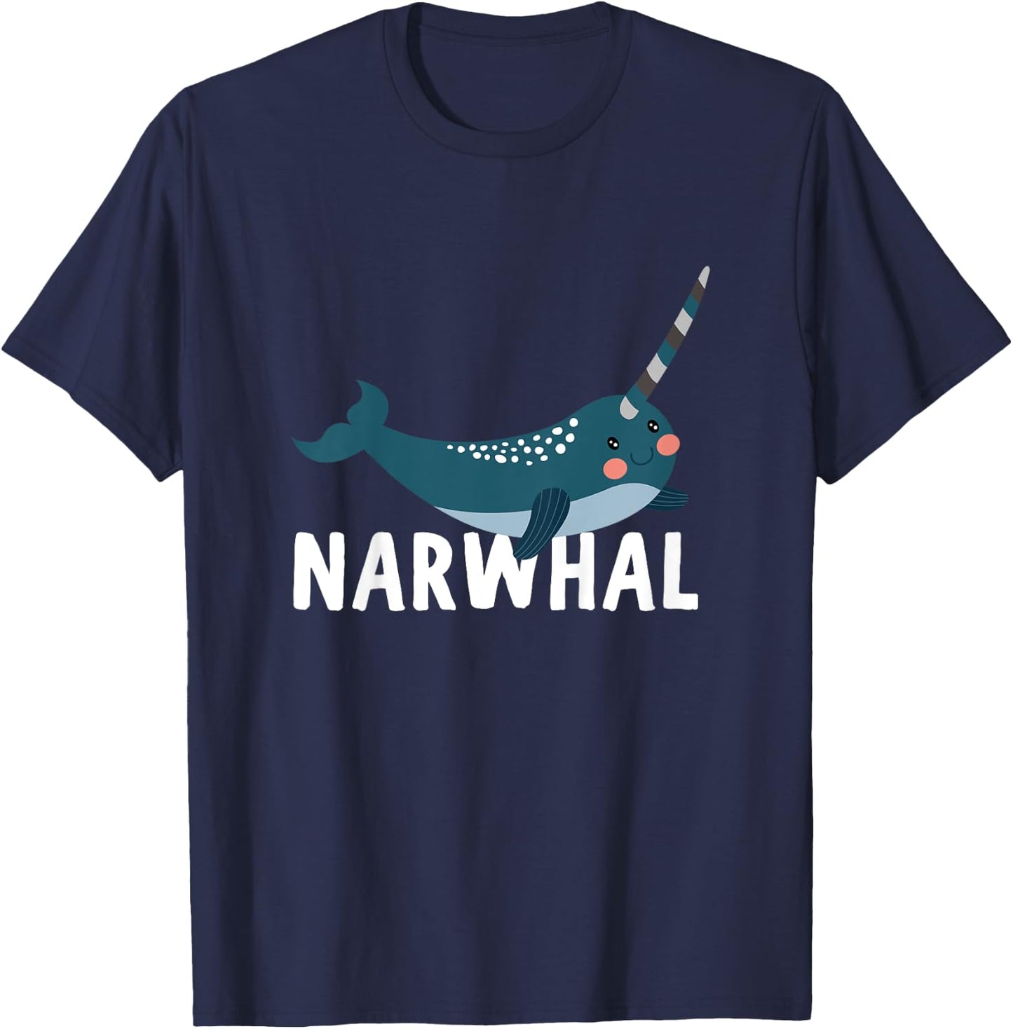 Narwhal Shirt For Boys Or Girls | Cute Narwhal Gift T-Shirt - T-Shirt | Navy
