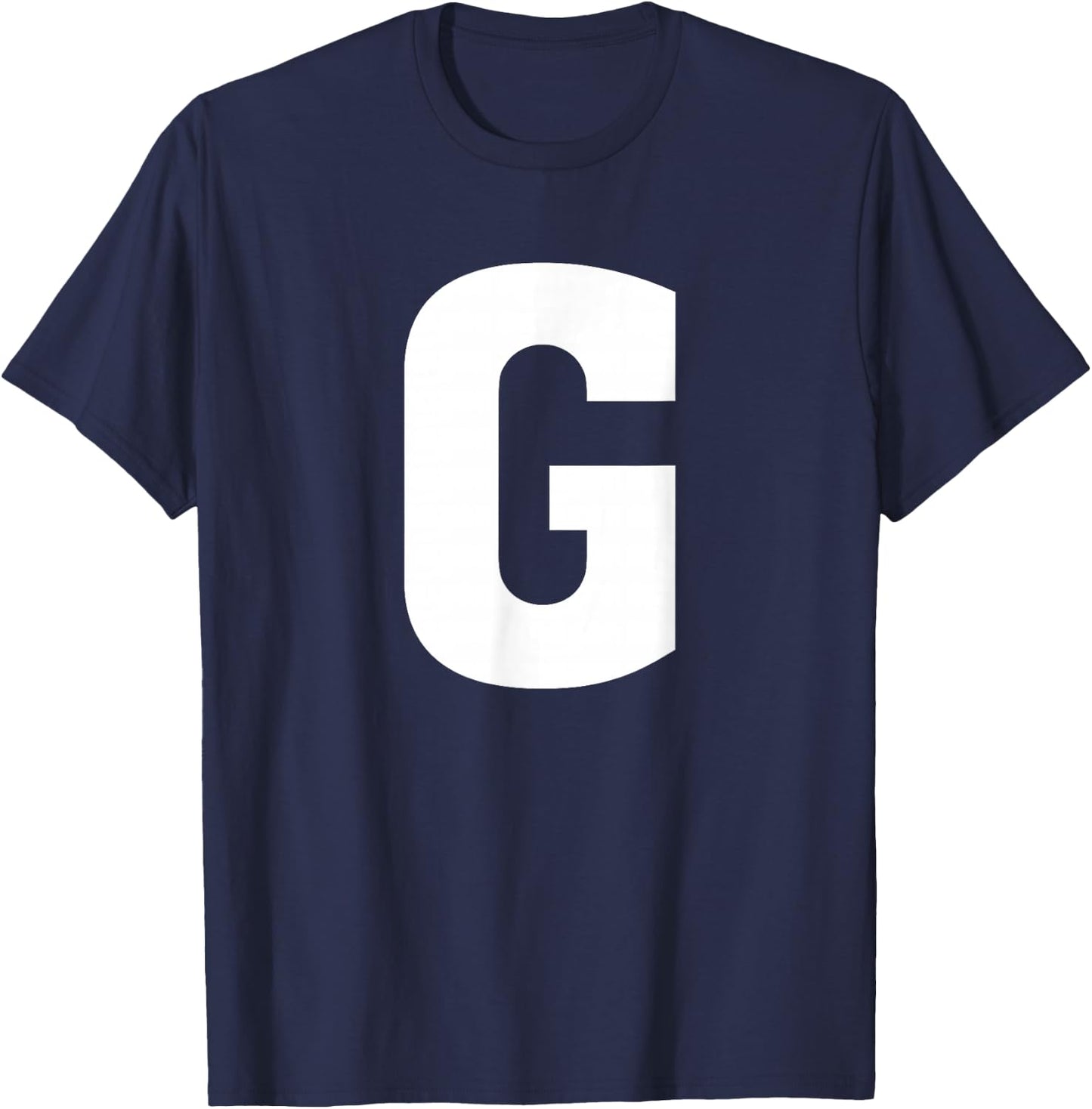 Letter G Shirt Alphabet Capital Letter T-Shirt - T-Shirt | Navy