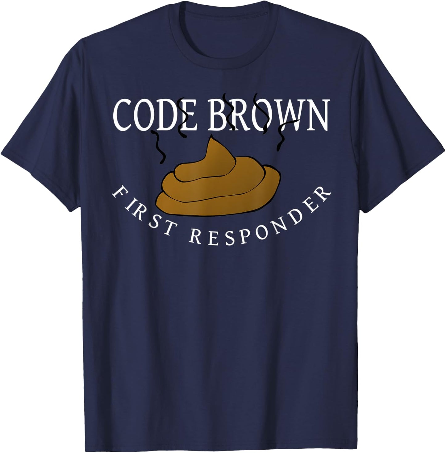 Code Brown First Responder T-Shirt - T-Shirt | Navy