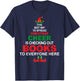 Librarian Christmas Elf Cheer Shirt T-Shirt - T-Shirt | Navy