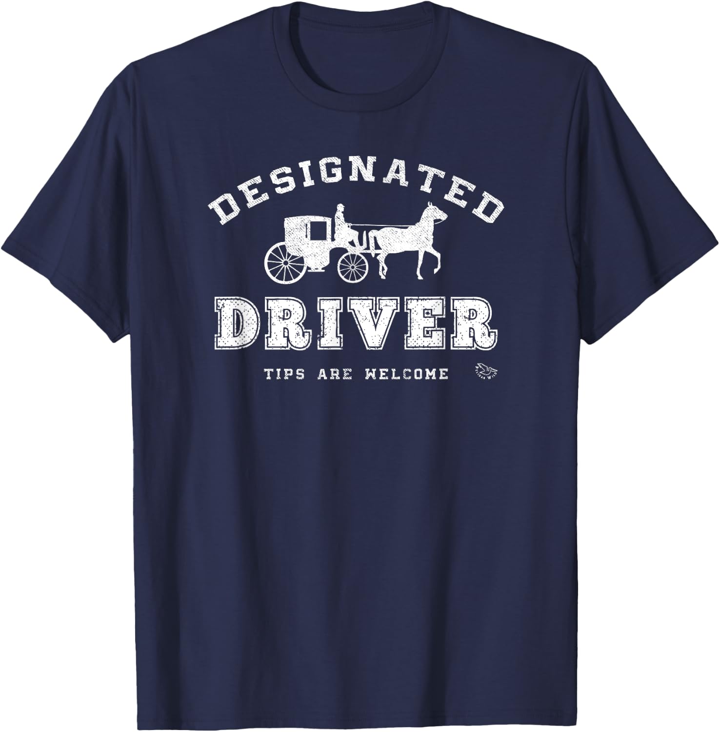 Designed driver horse and carriage T-Shirt - T-Shirt | Navy