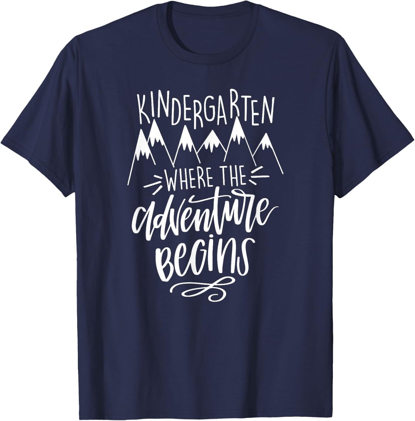 Kindergarten Where The Adventure Begins Teacher T Shirt Men T-Shirt - T-Shirt | Navy