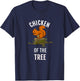 Chicken Of The Tree, Funny Squirrel Hunter T Shirt, Dk T-Shirt - T-Shirt | Navy