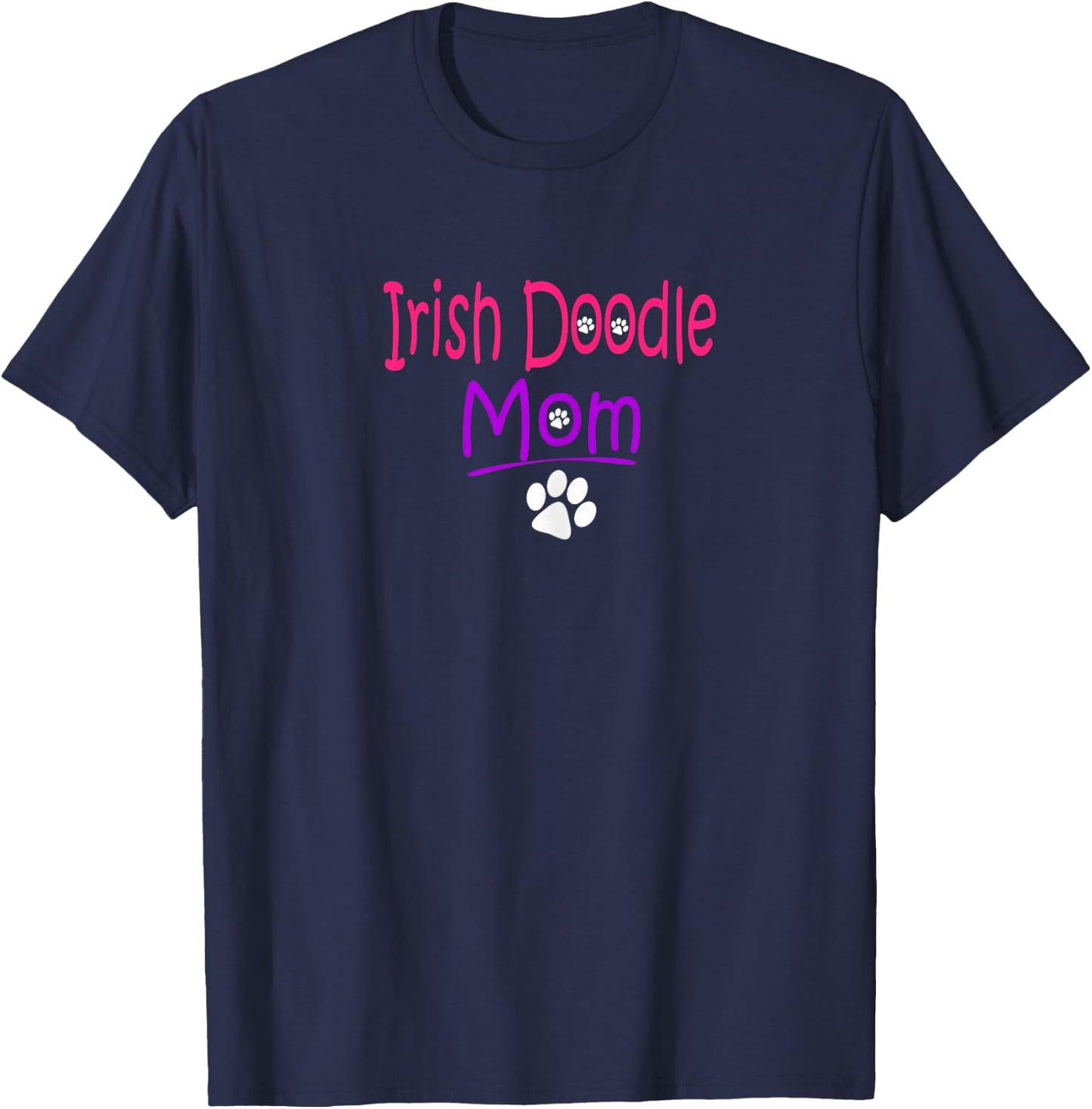 Irish Doodle Mom Shirt Doodle Lovers T-Shirt - T-Shirt | Navy