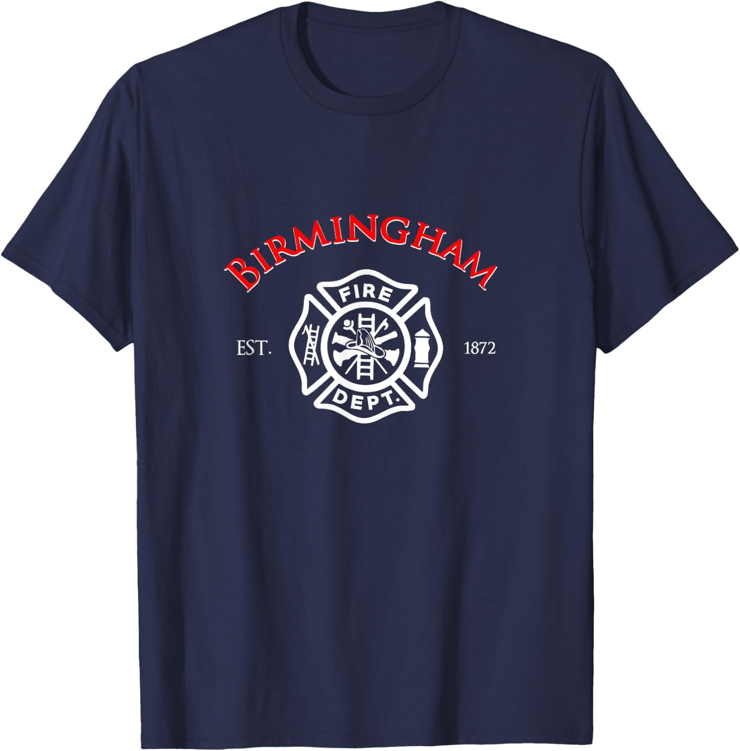 City of Birmingham Fire Rescue Alabama Firefighter T-Shirt - T-Shirt | Navy