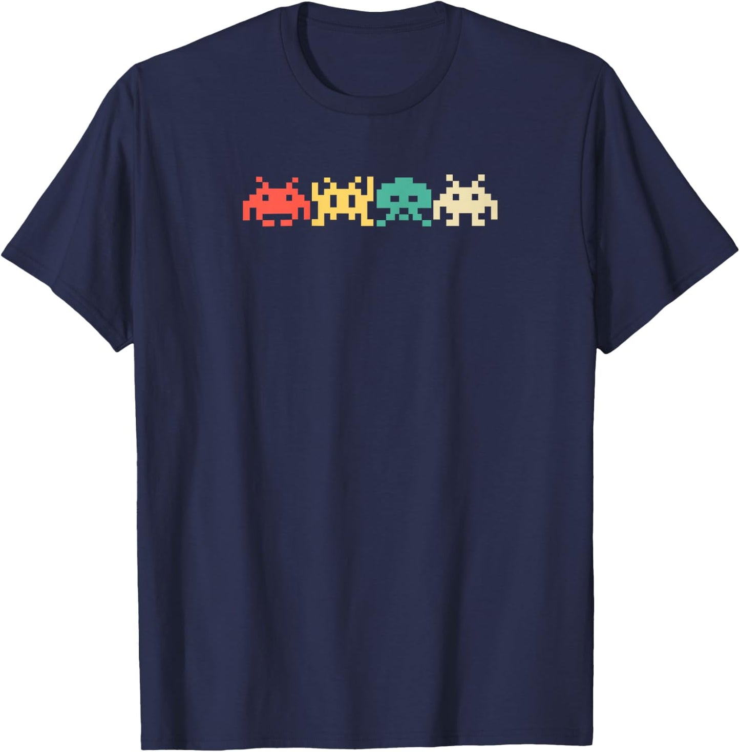 80s Video Game Vintage Retro Arcade Raglan Baseball T-Shirt - T-Shirt | Navy