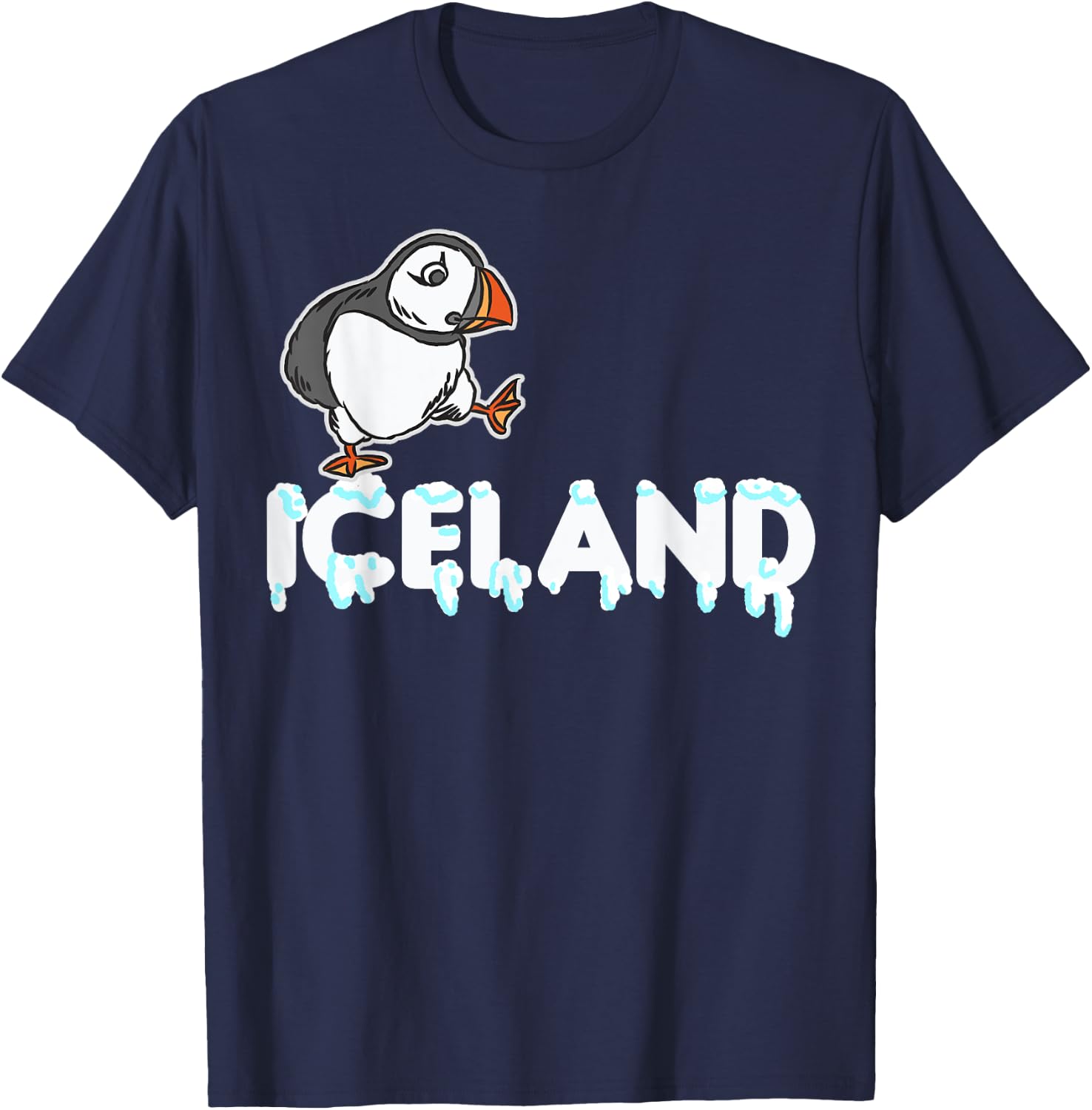 Iceland Puffin Funny Bird Animals Lover T-Shirt - T-Shirt | Navy