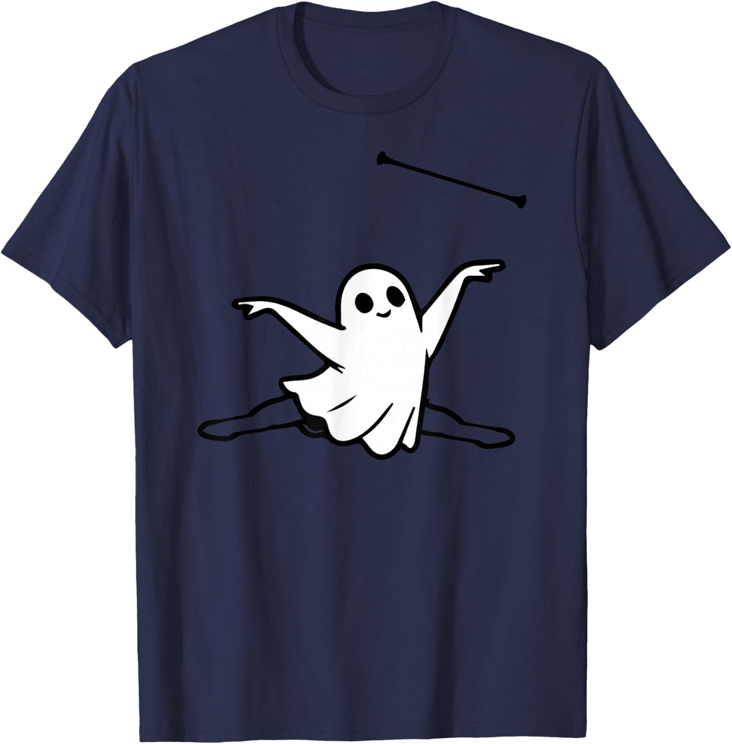 ghost Baton Twirler halloween T-Shirt - T-Shirt | Navy