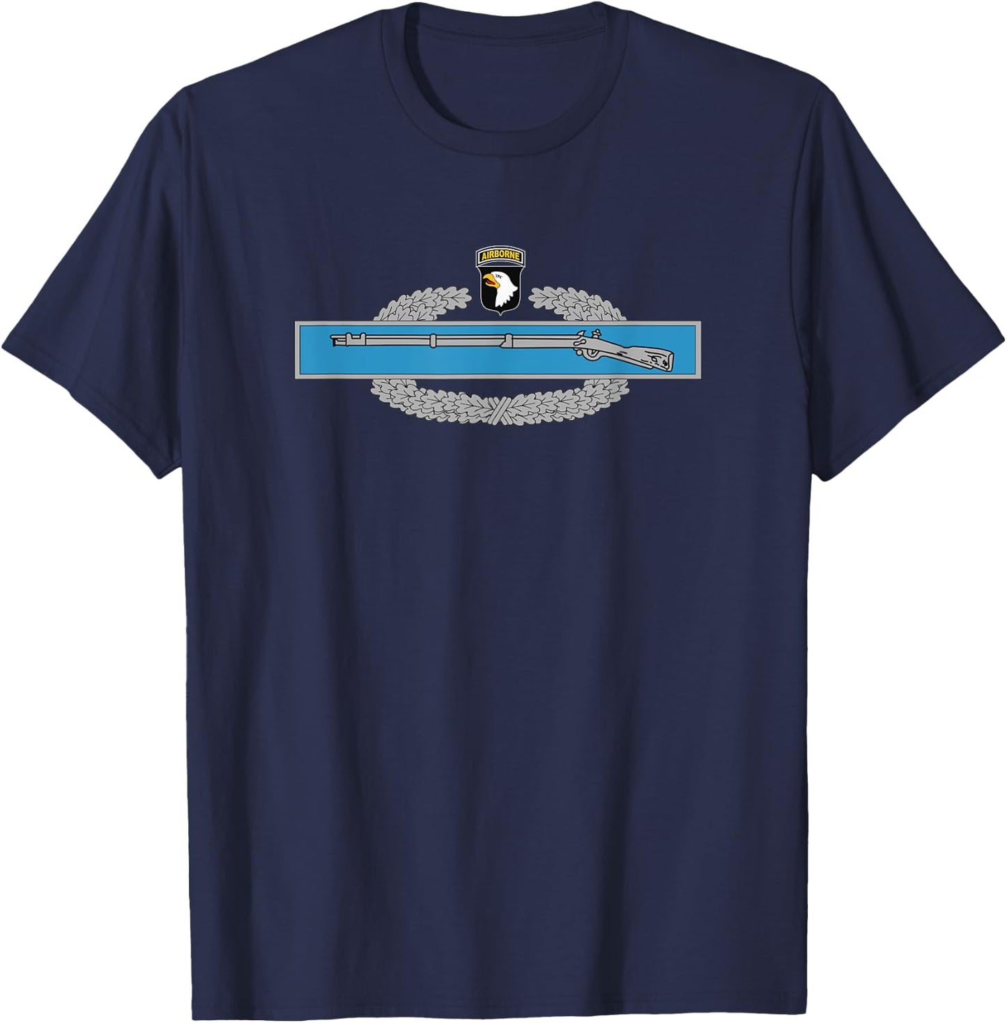 101st Airborne Div Combat Infantryman Badge T Shirt T-Shirt - T-Shirt | Navy