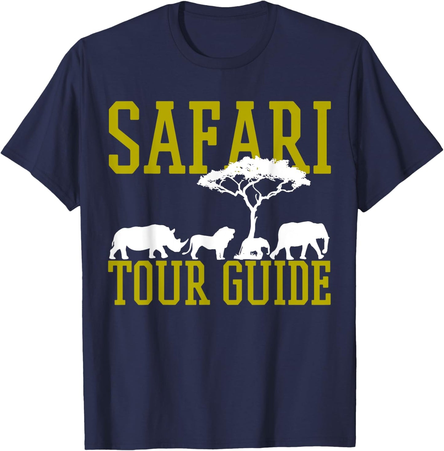Safari Tour Guide Africa T-Shirt - T-Shirt | Navy