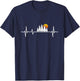 Trees Wildlife Nature Heartbeat Forest T-Shirt - T-Shirt | Navy