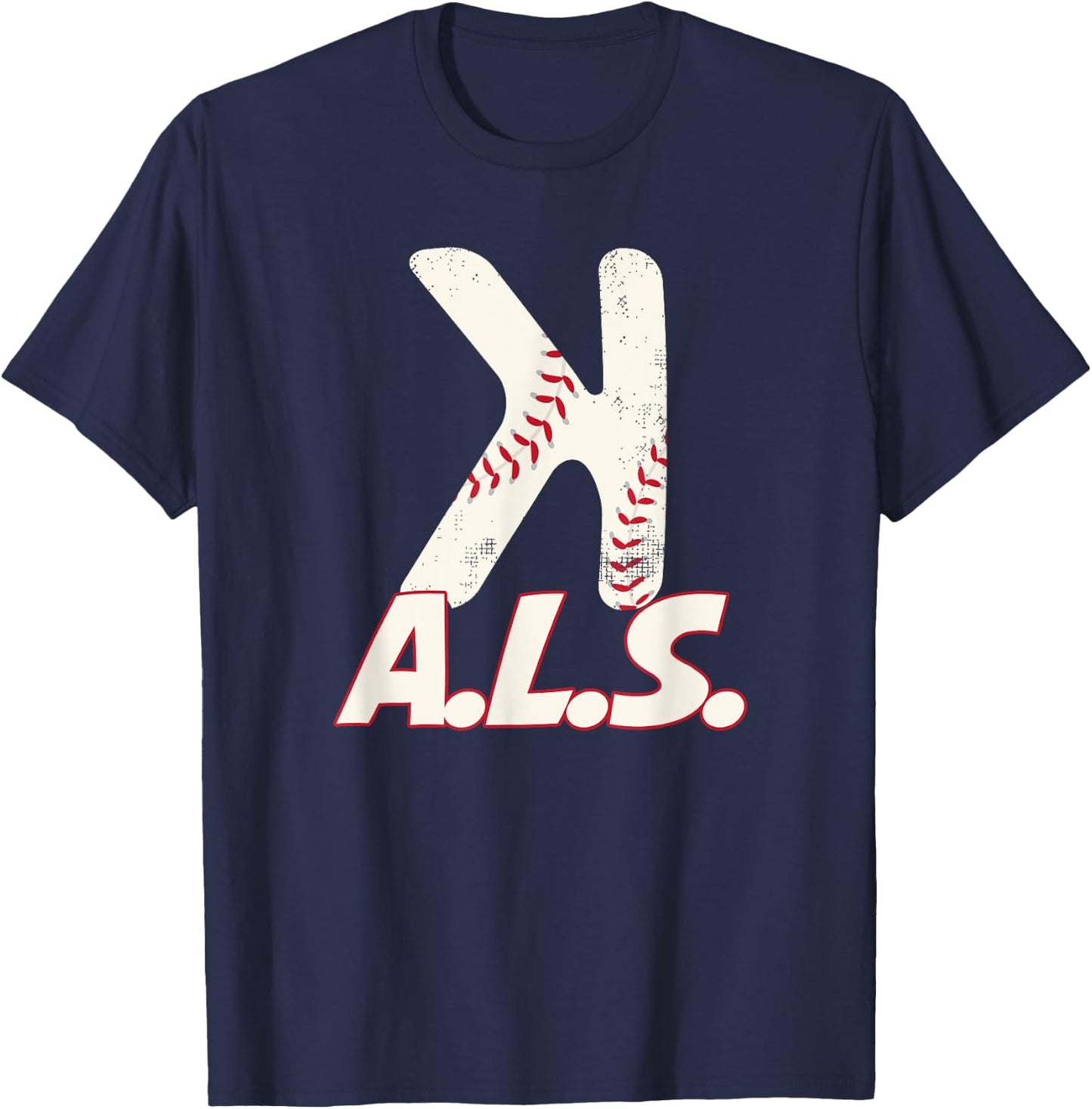 StriKe Out ALS Trendy Baseball Shirt To Support T-Shirt - T-Shirt | Navy