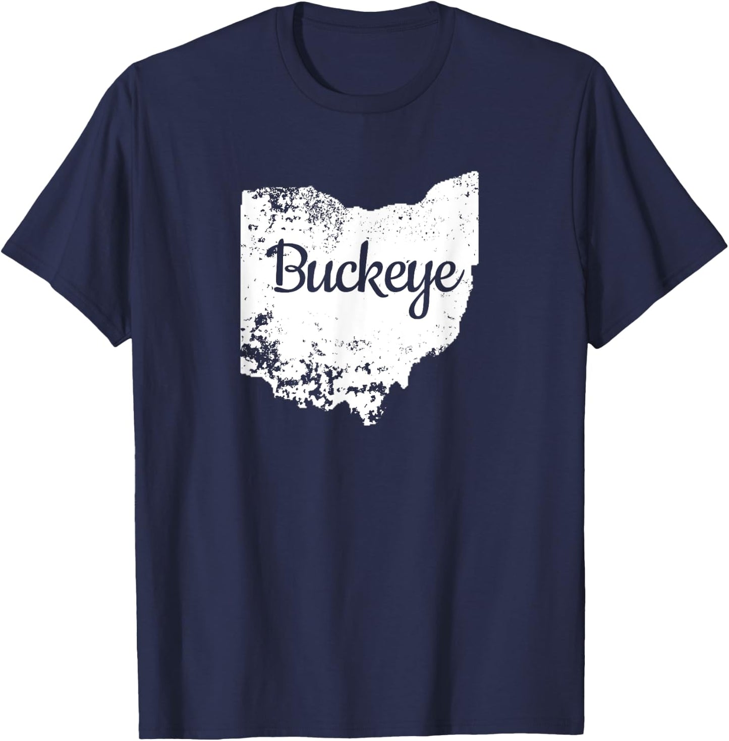 Ohio Shirt OH Love Buckeye State Home Distressed T-Shirt - T-Shirt | Navy