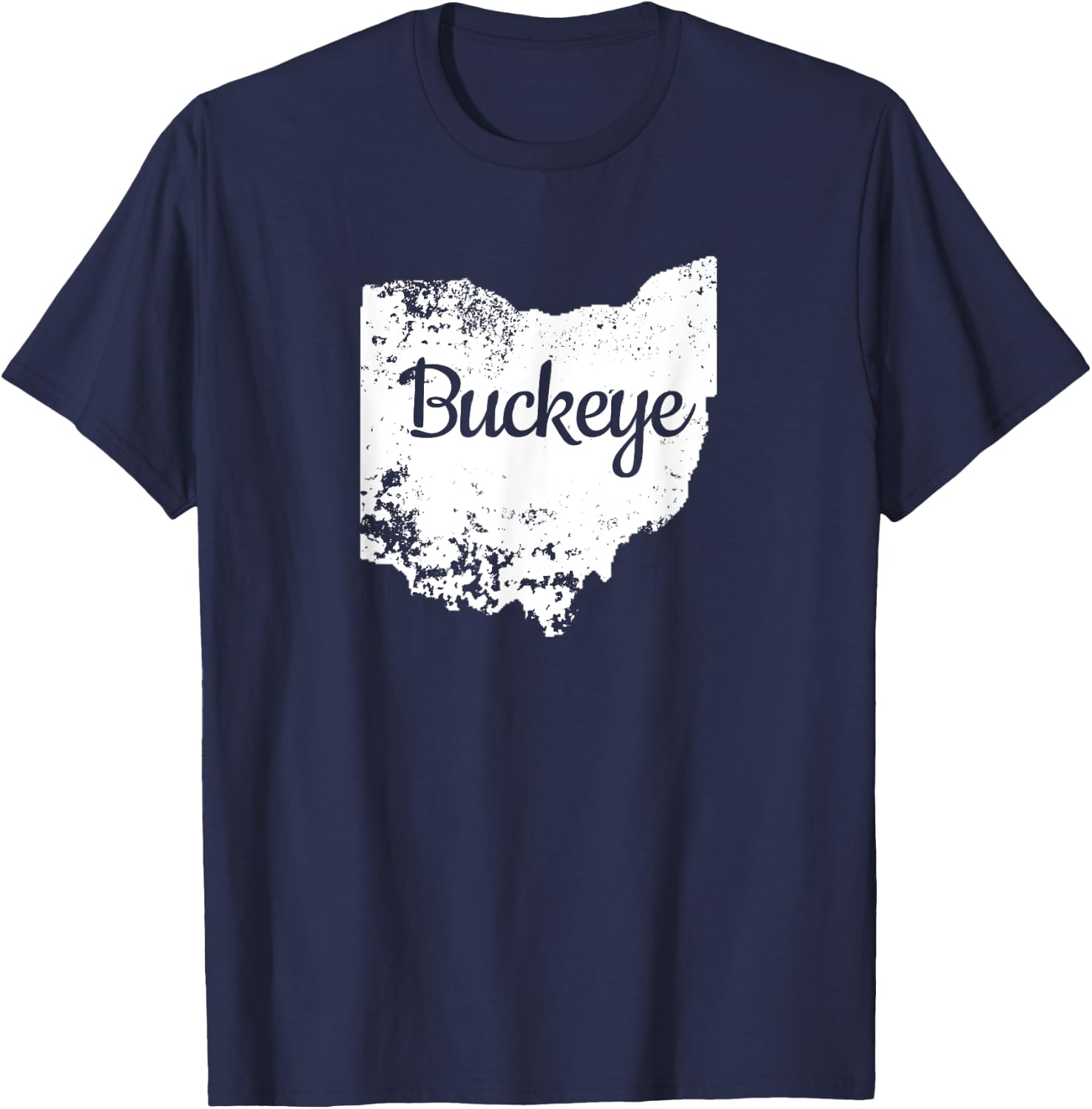 Ohio Shirt OH Love Buckeye State Home Distressed T-Shirt - T-Shirt | Navy