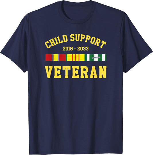 Child Support Veteran T Shirt 2018 - 2033 T-Shirt - T-Shirt | Navy