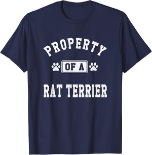 Property Of Rat Terrier - Funny Rat Terrier Lover Shirt Gift T-Shirt - T-Shirt | Navy