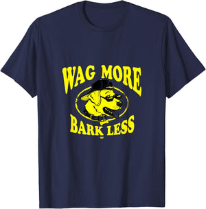 Wag More Bark Less Golden Retriever T-Shirt - T-Shirt | Navy