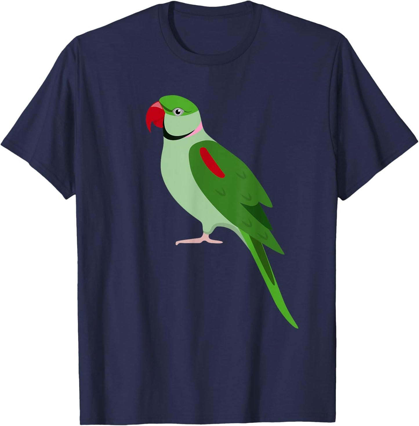 Alexandrine Parakeet Parrot Bird Men Women Boys Or Girls T-Shirt - T-Shirt | Navy