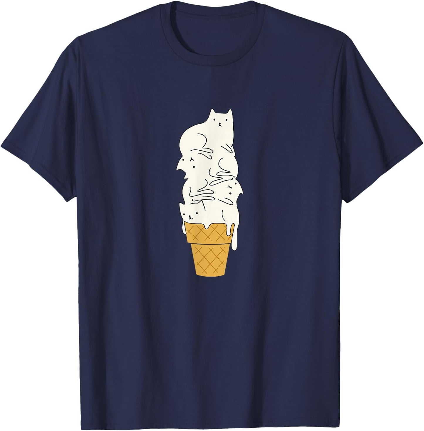 Like this ice cream? Men Women Kids cat gift T-Shirt - T-Shirt | Navy