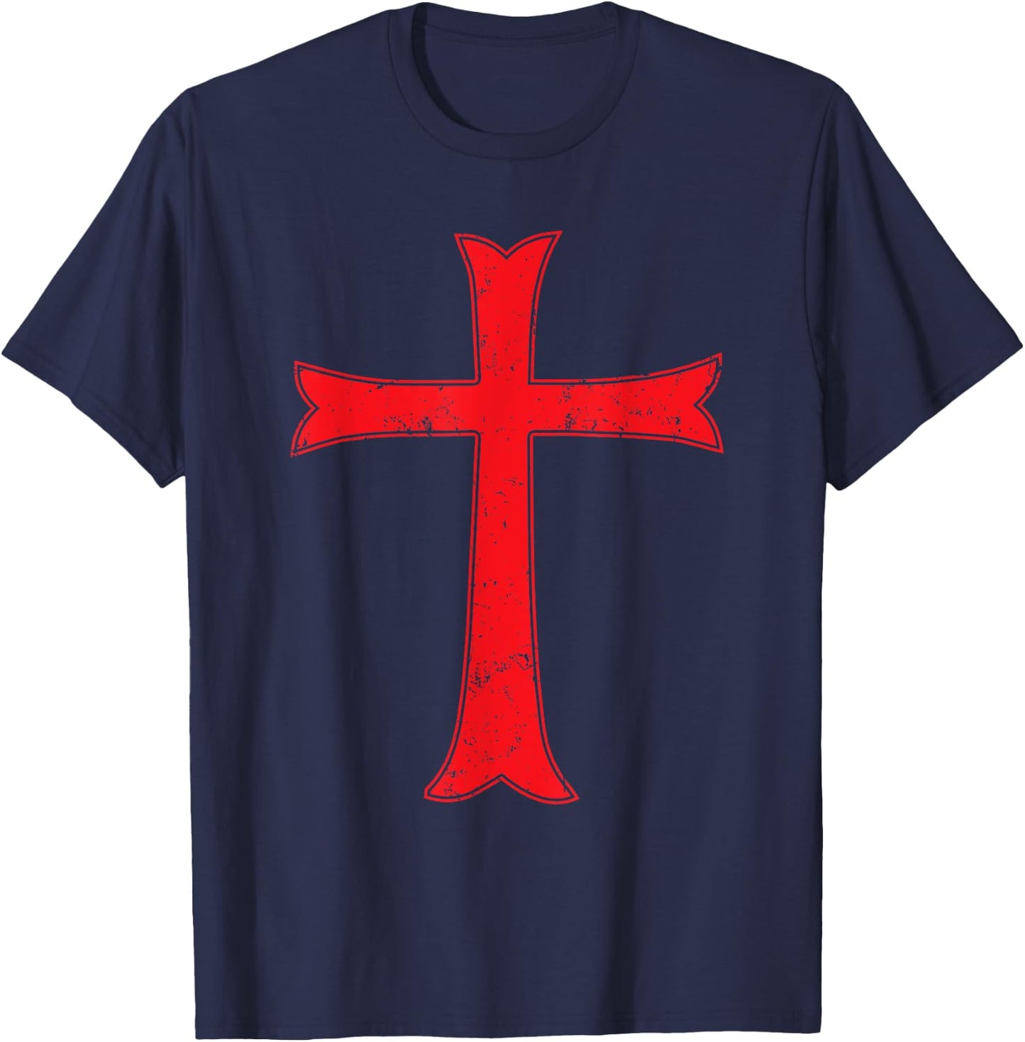 Templar cross crusader knight warrior of Christ history T-Shirt - T-Shirt | Navy