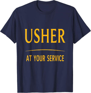 Christian Shirt Usher Church Gift Boys & Girls Gift T-Shirt - T-Shirt | Navy