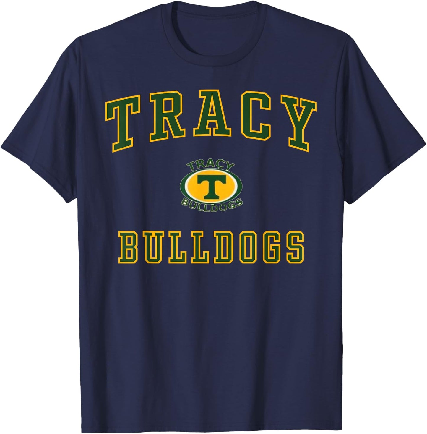 Tracy High School Bulldogs C1 T-Shirt - T-Shirt | Navy