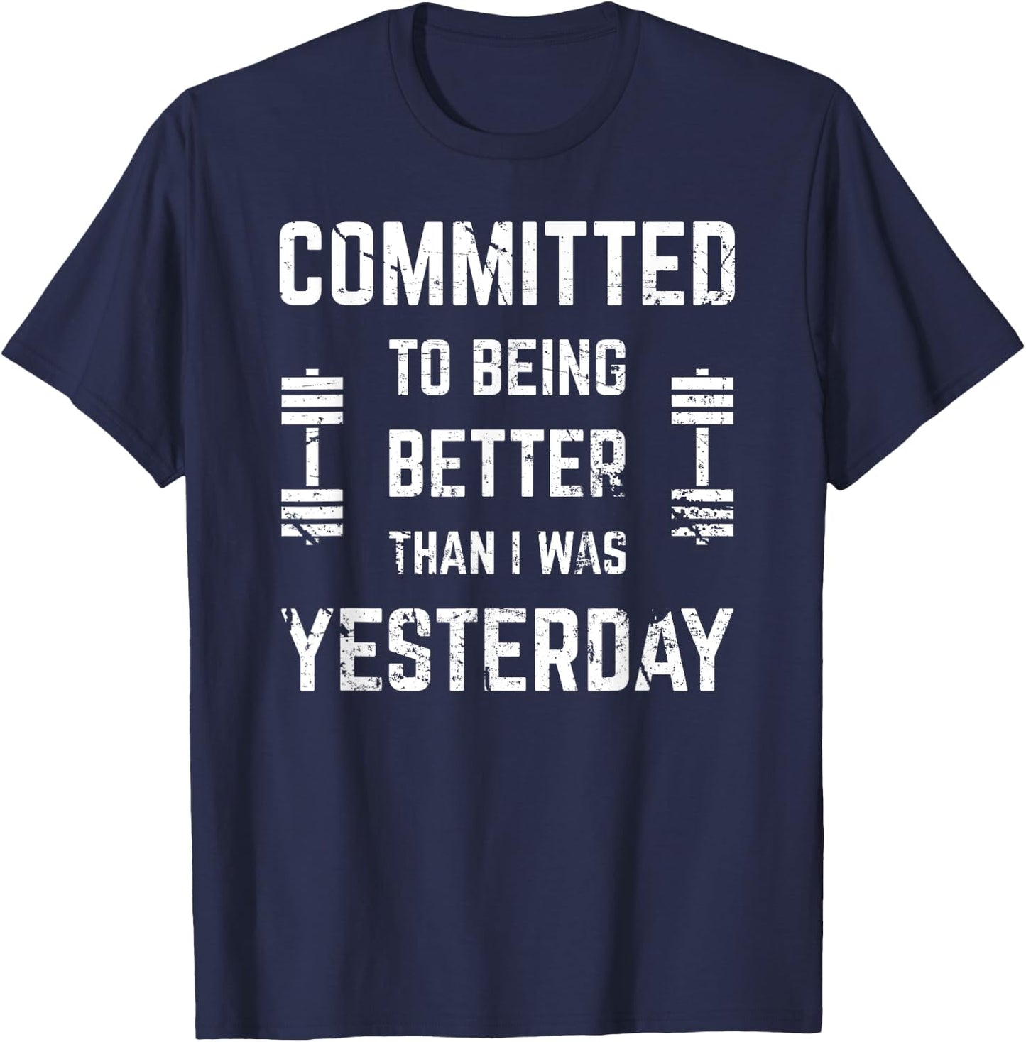 Fitness Motivation & Women With Saying Gym Workout T-Shirt - T-Shirt | Navy