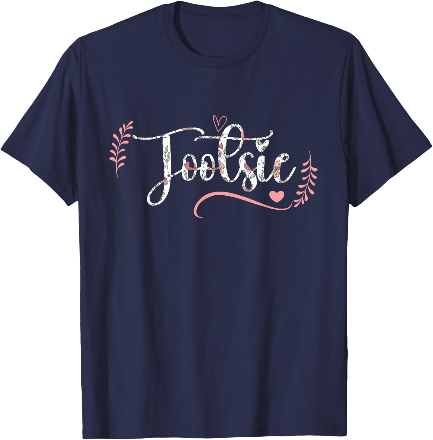 Tootsie Floral Grandma Christmas Mother's Day Grandparents T-Shirt - T-Shirt | Navy