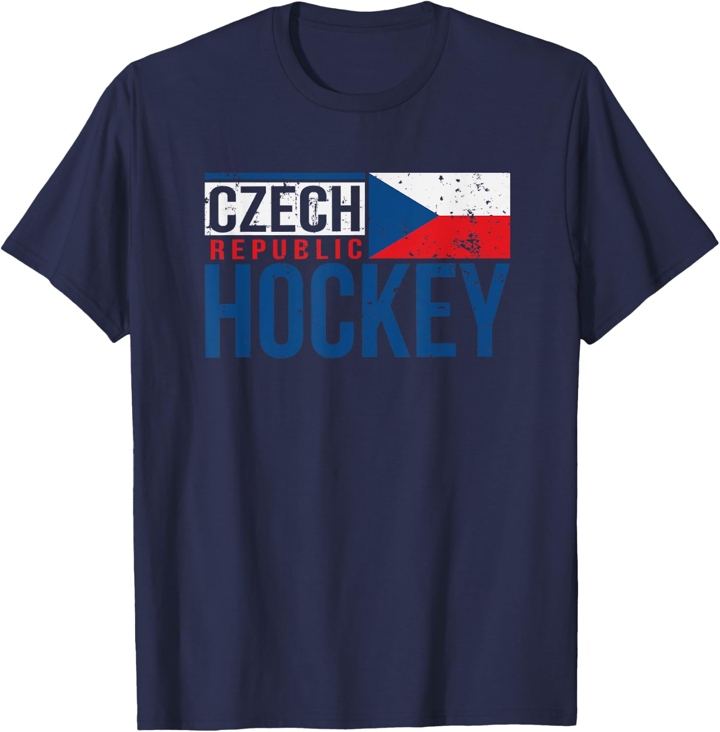 Czech Republic Czechia Hockey International Ice Supporter T-Shirt - T-Shirt | Navy
