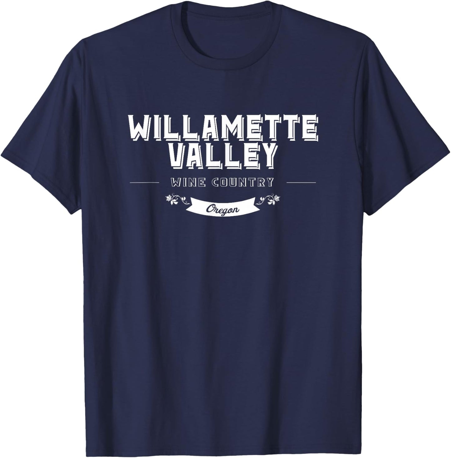 Willamette Valley Wine Country Oregon T-Shirt - T-Shirt | Navy