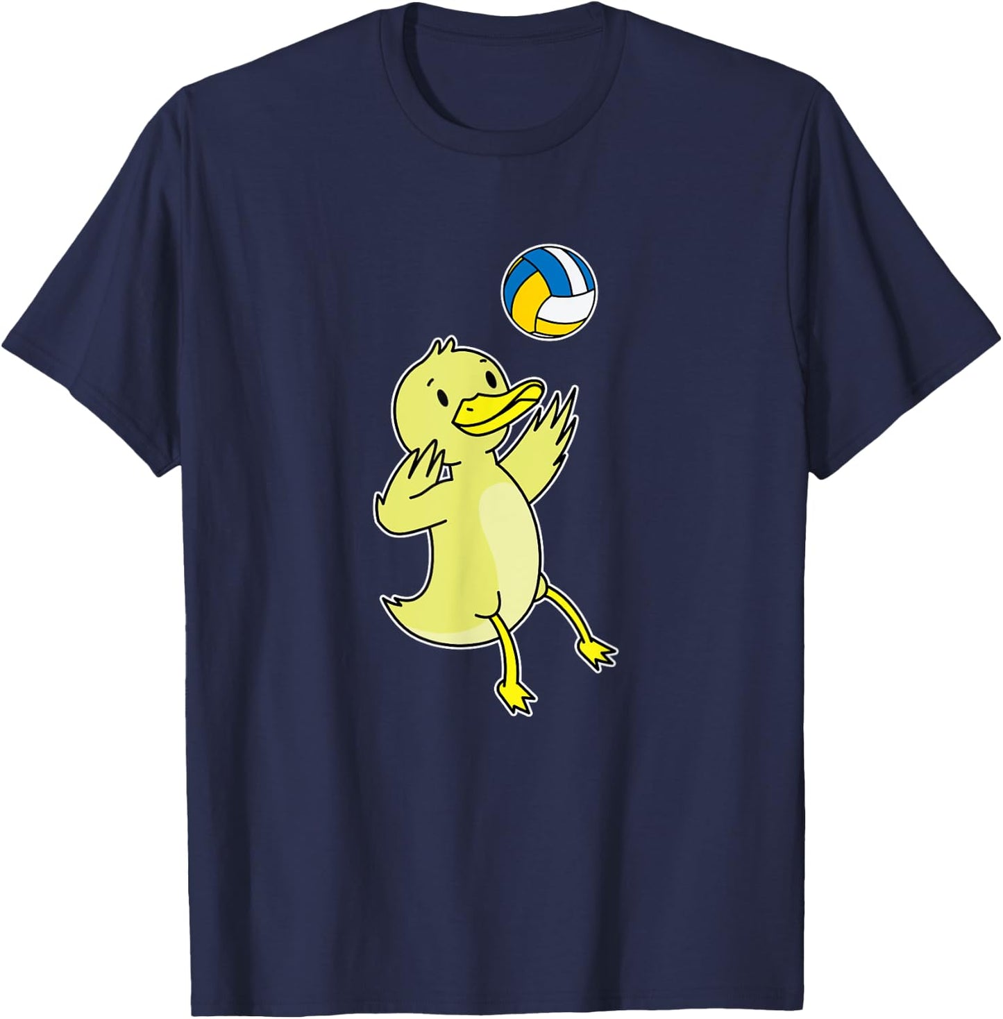 Duck plays Volleyball T-Shirt - T-Shirt | Navy