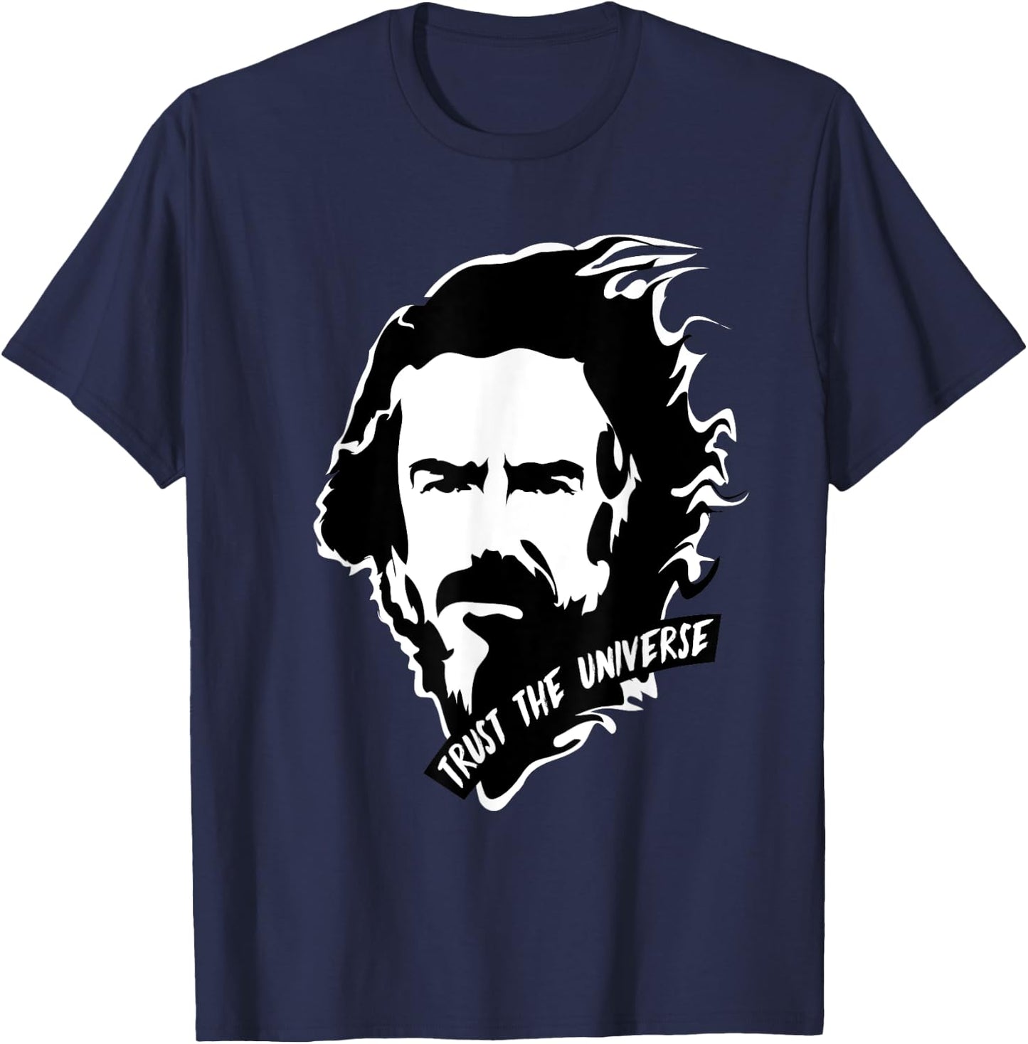 Alan Watts Mind Trust the Universe T-Shirt - T-Shirt | Navy