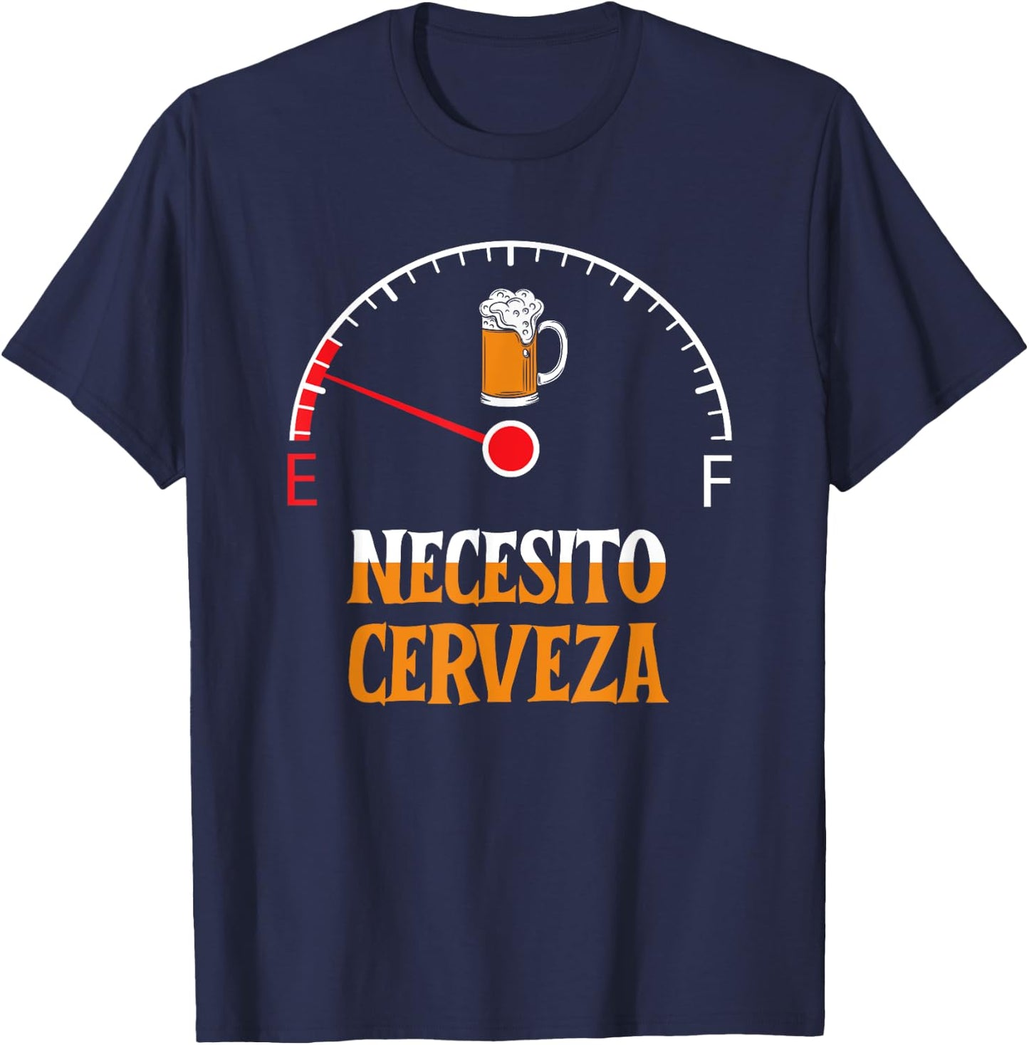 Necesito Cerveza I need beer in Spanish T-Shirt - T-Shirt | Navy