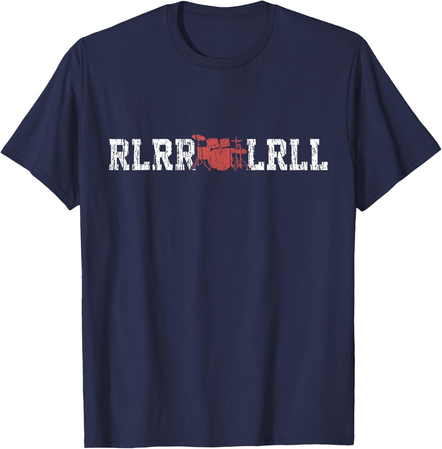 Drums Paradiddle Drum Vintage Gift Drummer T-Shirt - T-Shirt | Navy