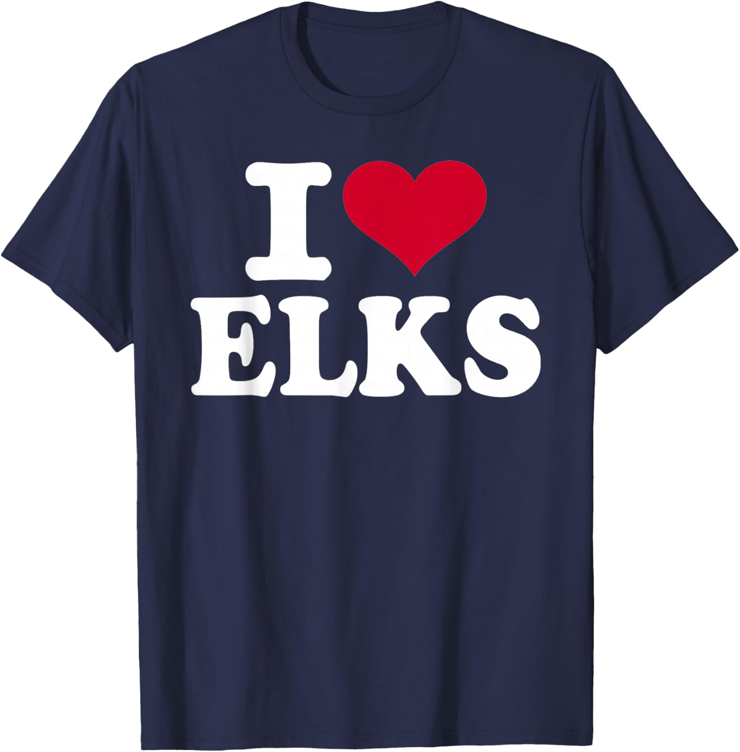 I Love elks T-Shirt - T-Shirt | Navy