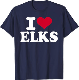 I Love elks T-Shirt - T-Shirt | Navy