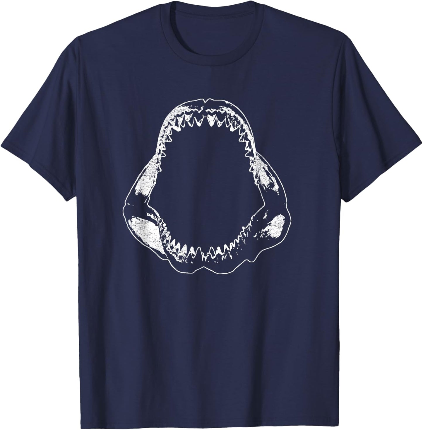 MEGALODON JAW Funny Shark Teeth Collector T-Shirt - T-Shirt | Navy