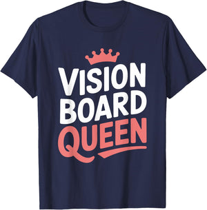 Manifestation Vision Board Goal Setting Dream Big Visualize T-Shirt - T-Shirt | Navy