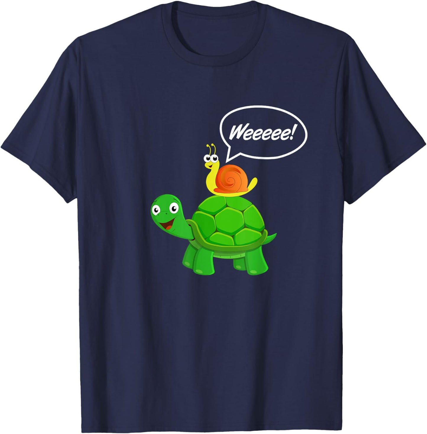 Funny Turtle Snail T-Shirt - T-Shirt | Navy