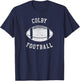 Colby Football Distressed Vintage 80's Throwback Classic T-Shirt - T-Shirt | Navy