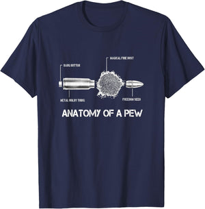 Bullet Ammunition Anatomy 5,56 mm Design For A Soldier T-Shirt - T-Shirt | Navy