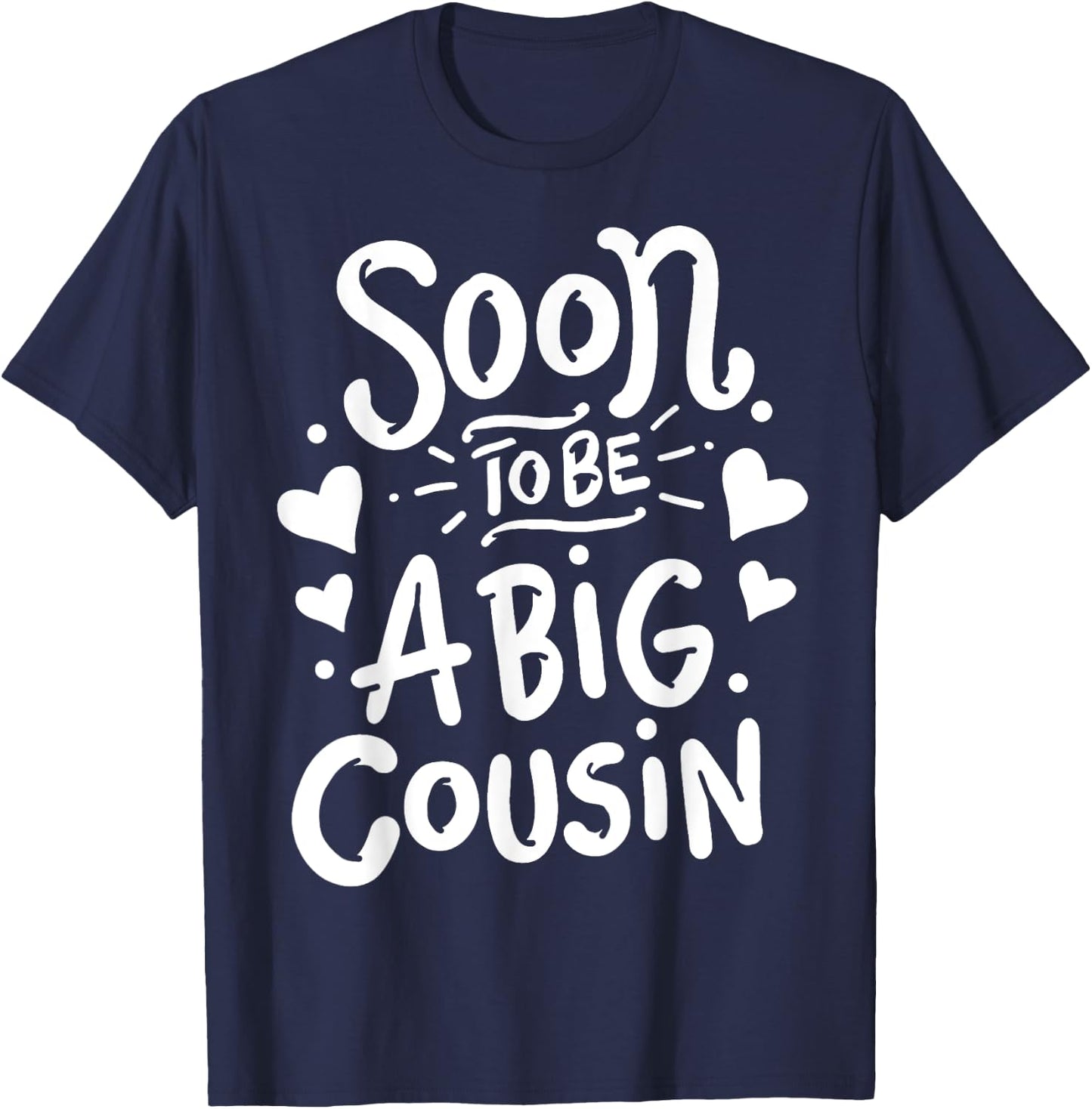 Big Cousin Pregnancy Announcement Family T-Shirt - T-Shirt | Navy