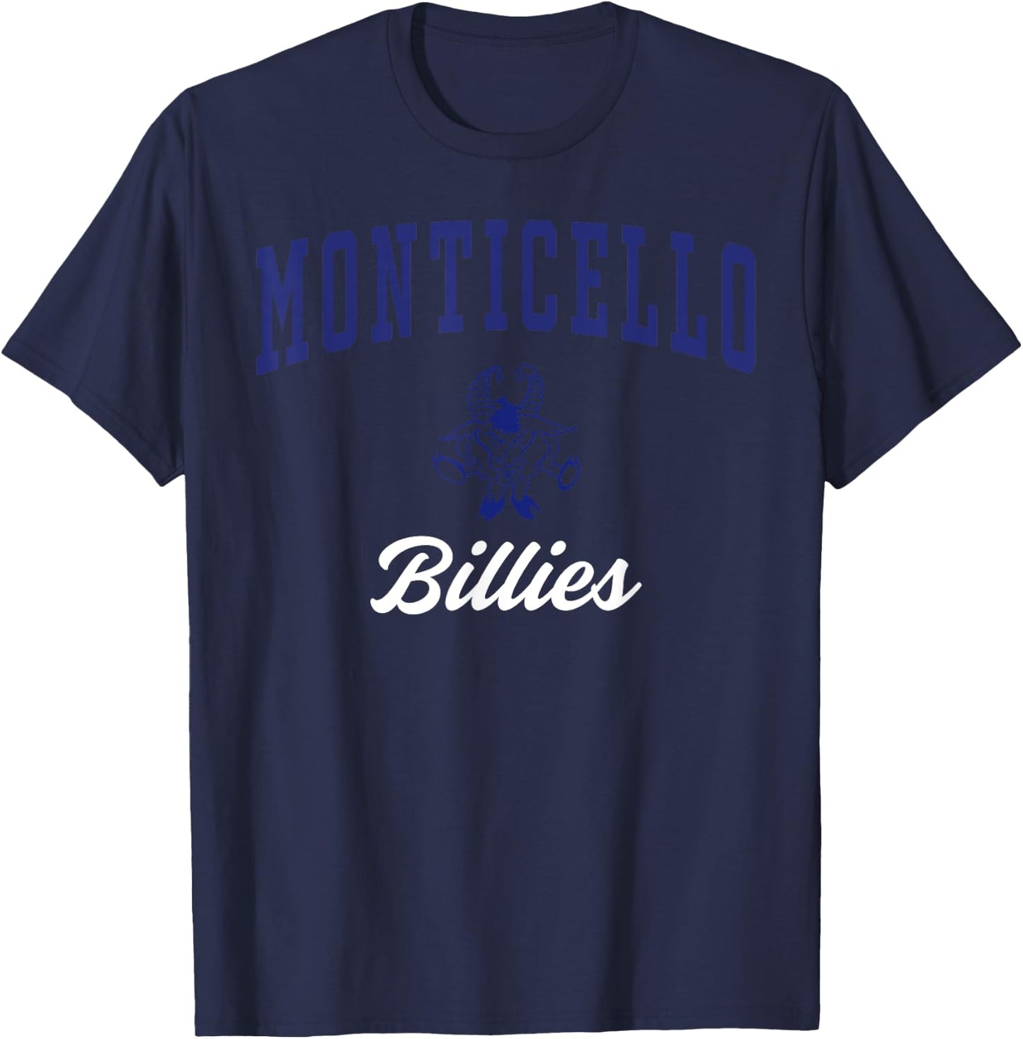 Monticello High School Billies C3 T-Shirt - T-Shirt | Navy