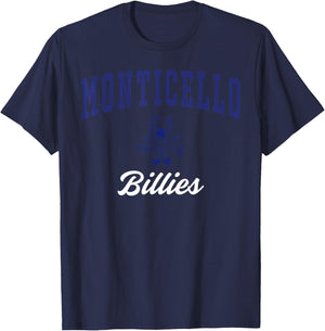 Monticello High School Billies C3 T-Shirt - T-Shirt | Navy