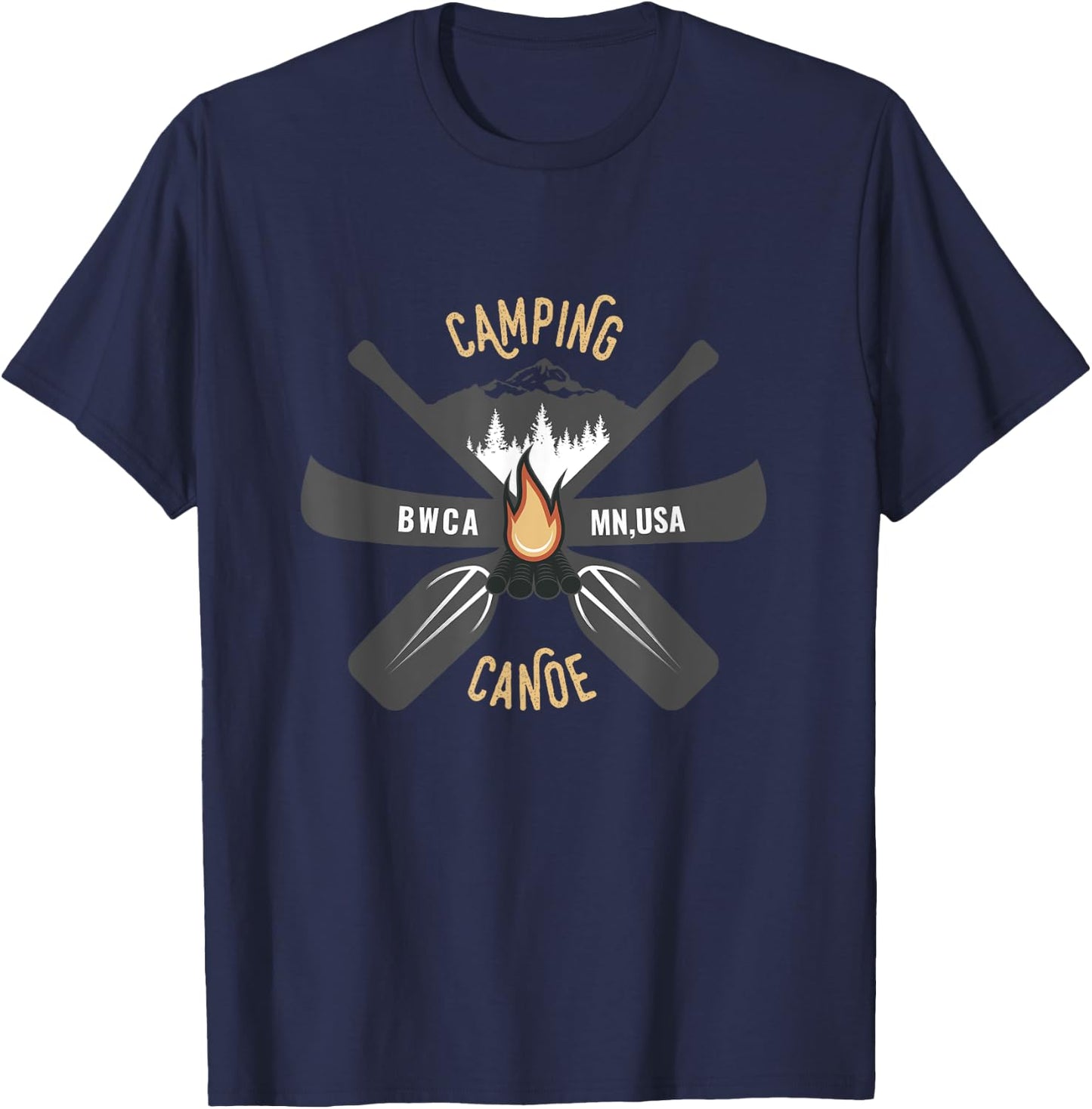 BWCA Canoe Canoeing Outdoor Camping Gifts T-Shirt - T-Shirt | Navy